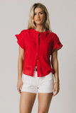 Kaytee Striped Top in Red