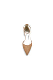 Stretch Glitter With Ankle Strap Pointed Toe Flat Heel Party Shoes