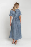 Tatum Denim Wrap Midi Dress