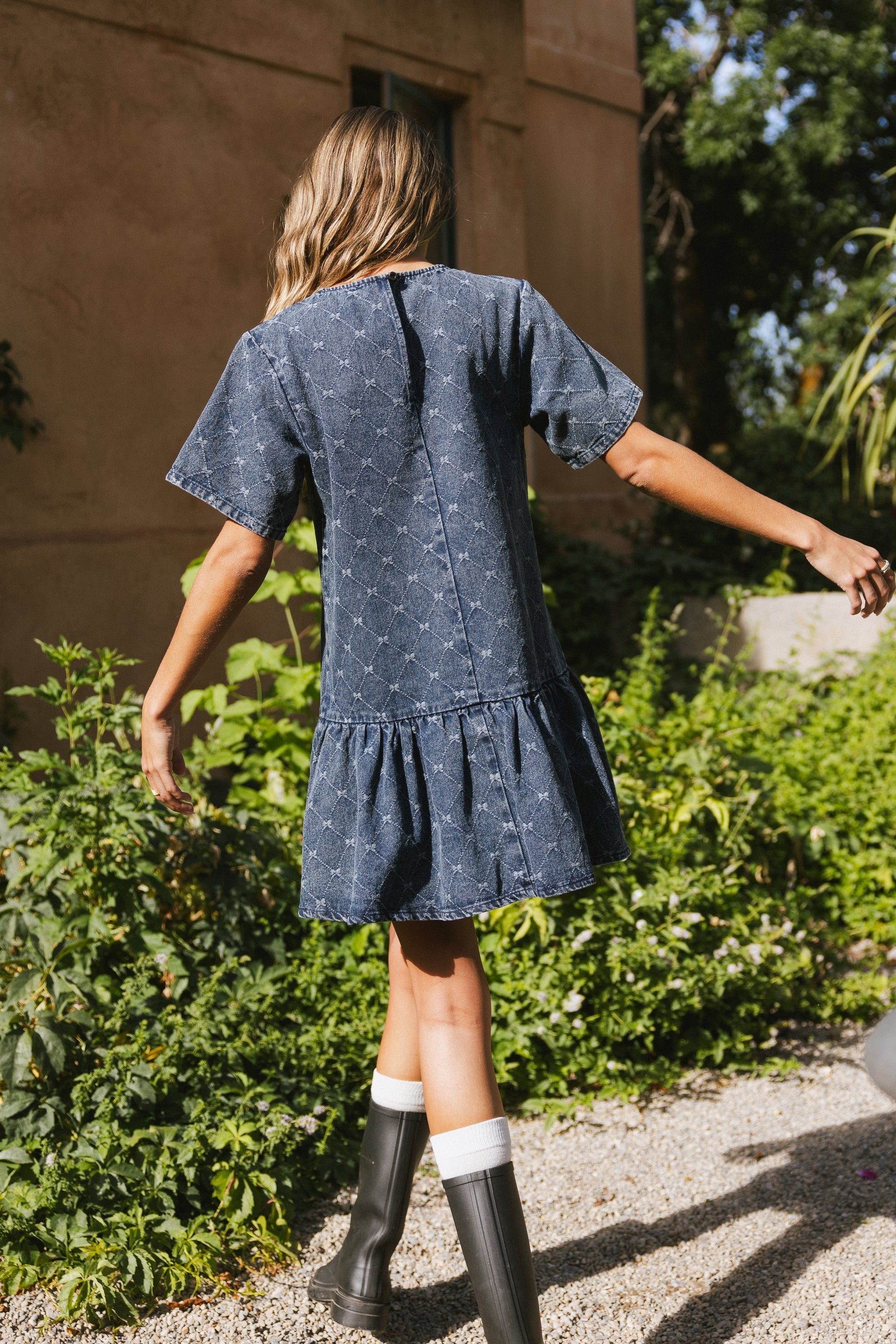 Zaida Bow Baby Doll Dress FINAL SALE
