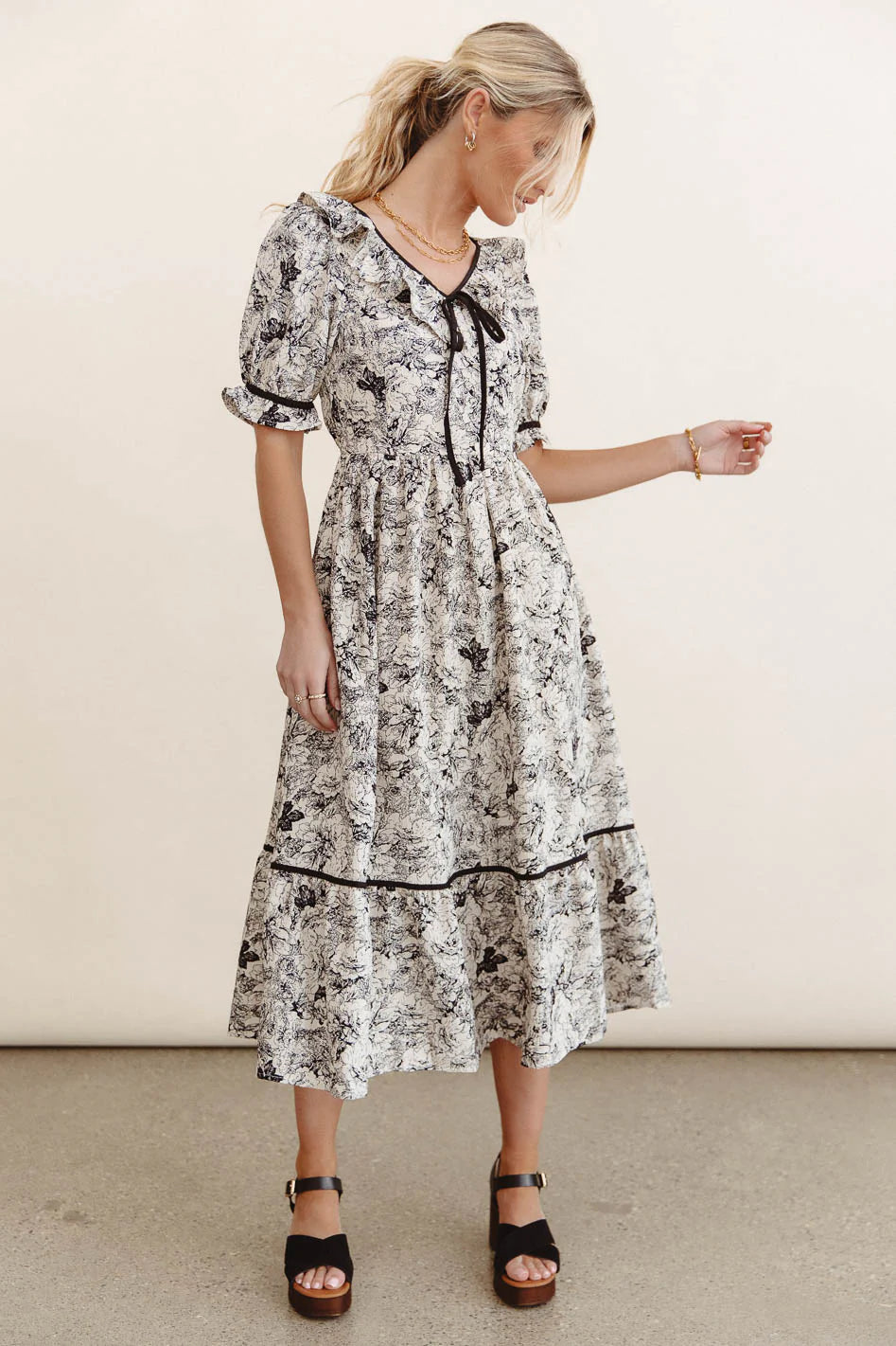 Petra Floral Midi Dress