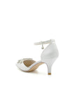 Stiletto Heel Glitter Crystal Wedding Shoes with Rhinestone