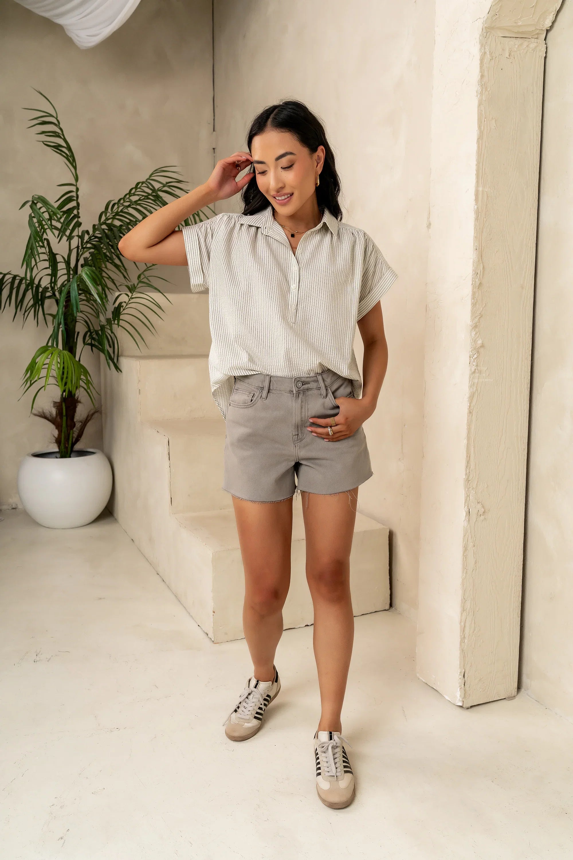 Flora Denim Shorts