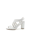 Patent Lace Pattern Peep Toe Chunky Wedding