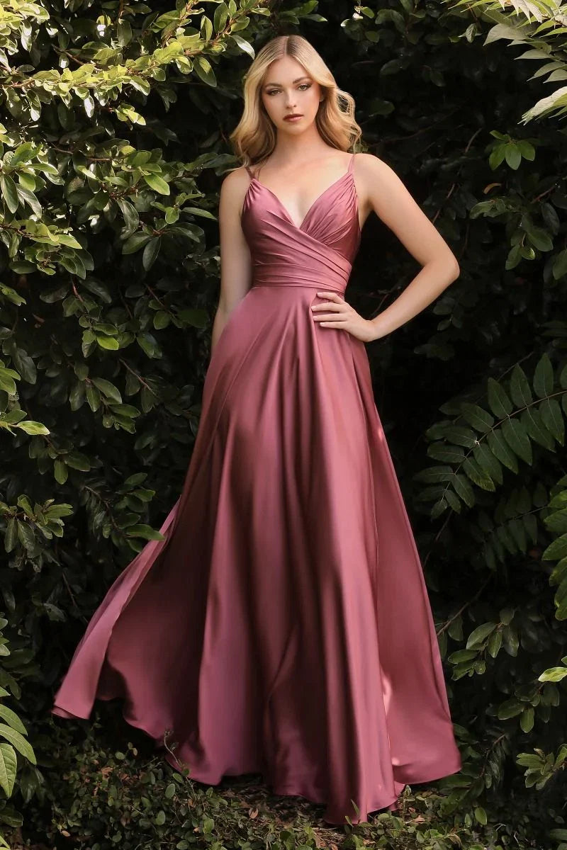 ERICA GOWN SOFT SATIN A LINE DRESS
