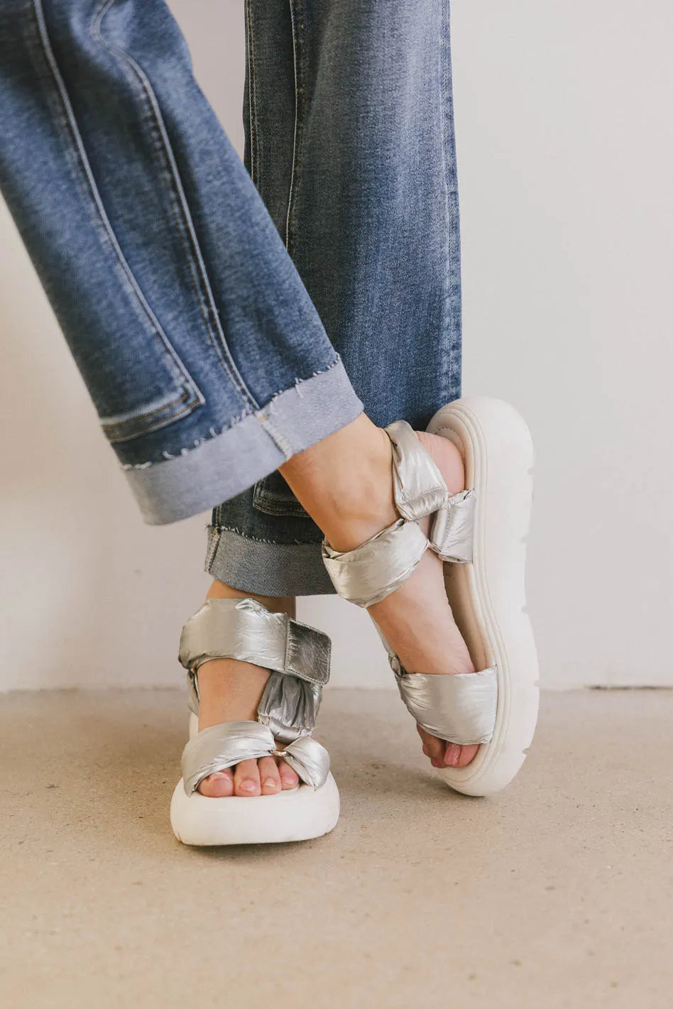 Seychelles Light Up Platform Sandals in Silver FINAL SALE