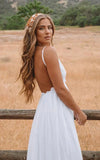 A Line Spaghetti Chiffon Lace Floor length Sleeveless Wedding Dress
