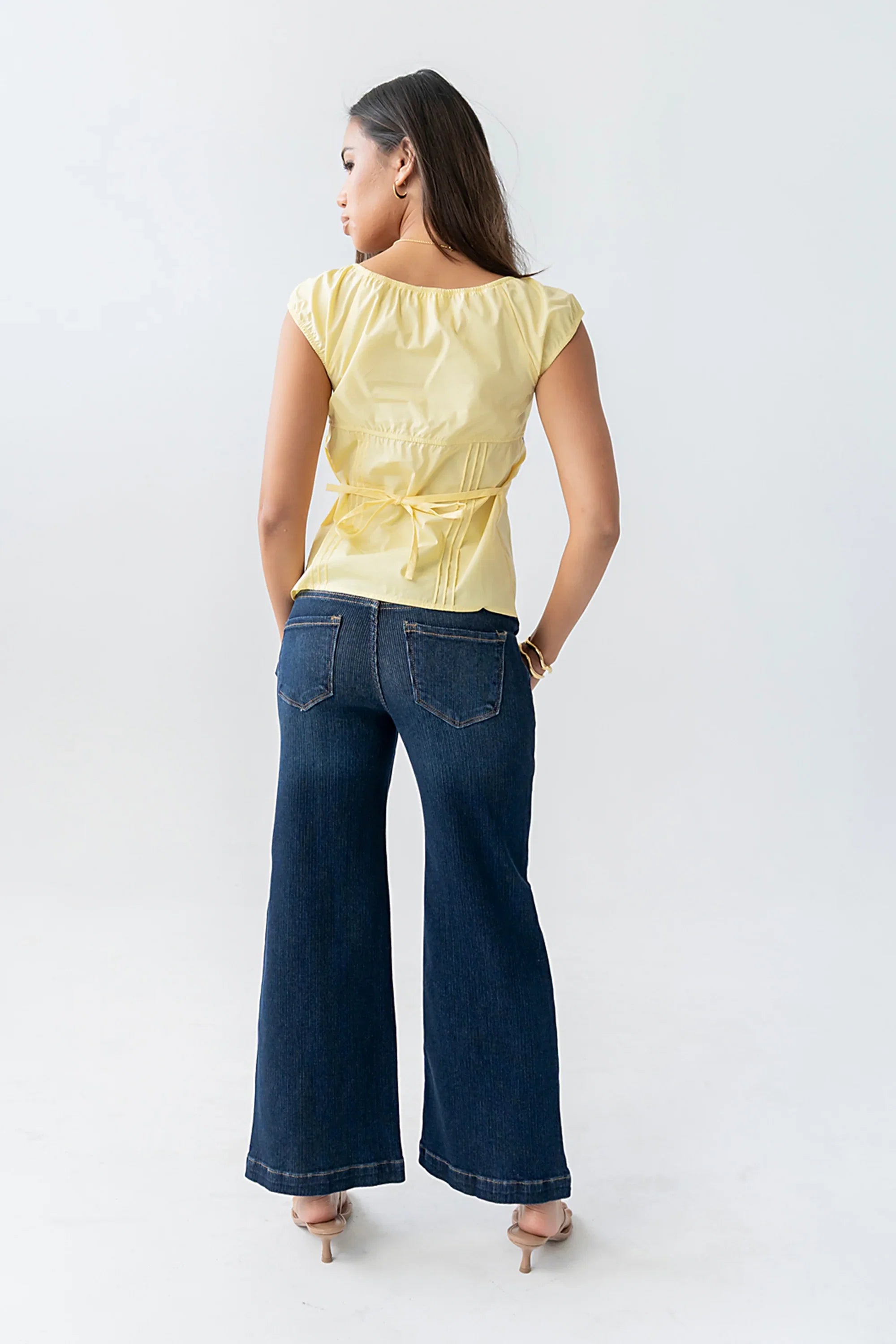 Paloma Pleated Blouse in Yellow