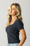 Lewis Knit Sweater in Indigo FINAL SALE