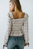 Vale Smocked Blouse in Mocha FINAL SALE
