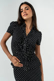 Malia Polka Dot Collared Blouse