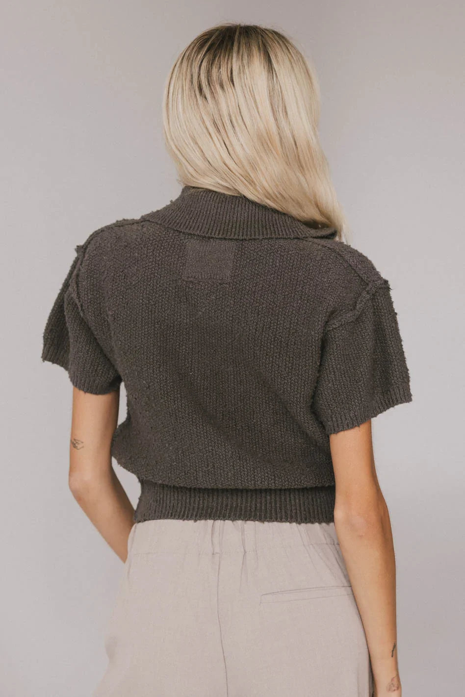 Hayes Knit Cardigan in Charcoal FINAL SALE