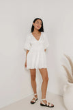 Little Runaway Mini Dress in White FINAL SALE