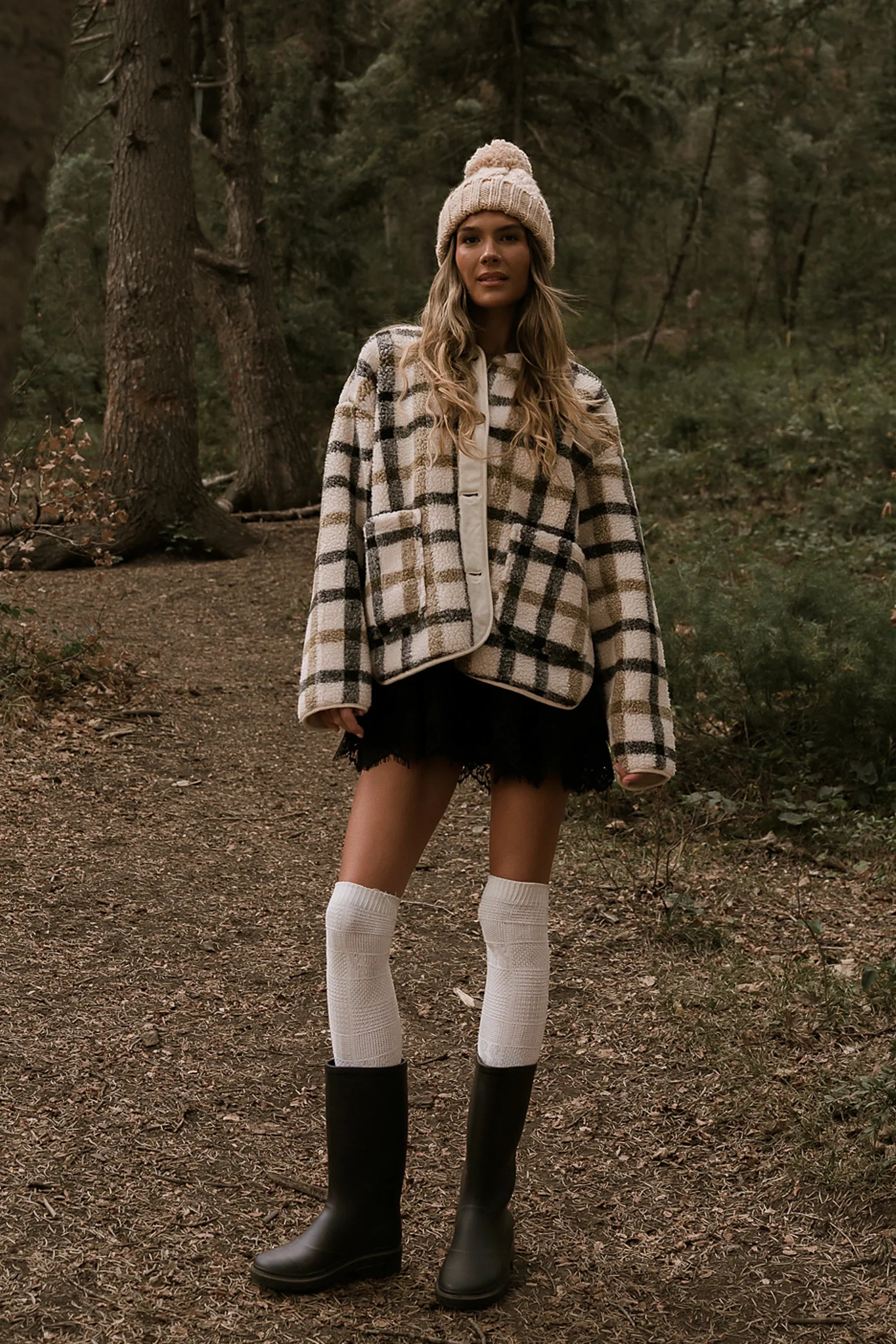 Jasper Gingham Sherpa Jacket FINAL SALE