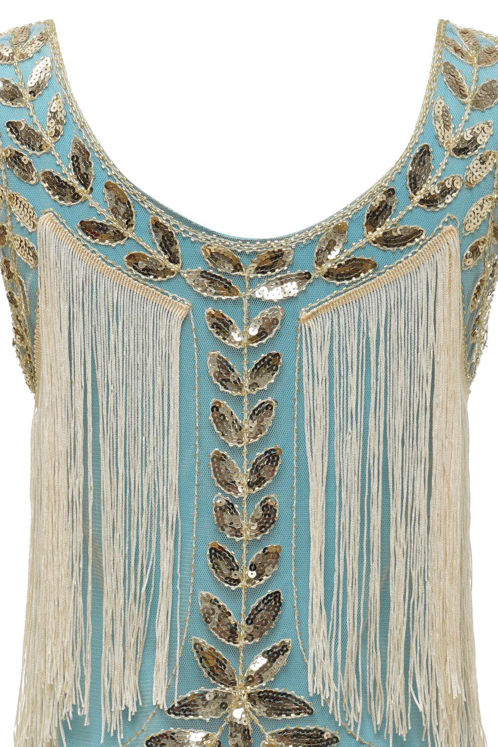 Dark Green Gatsby Party Dress with Sequins and Fringes