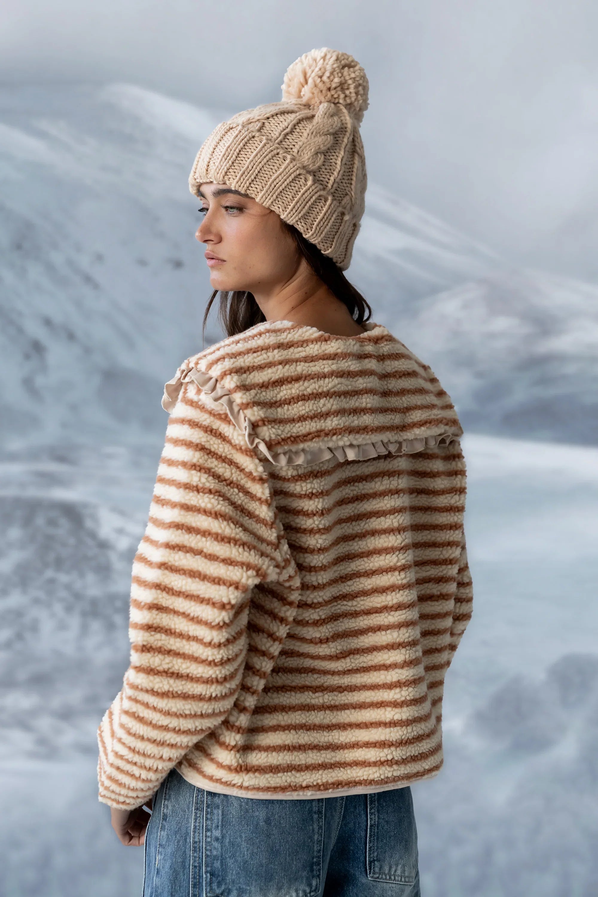 Manny Striped Sherpa Jacket FINAL SALE