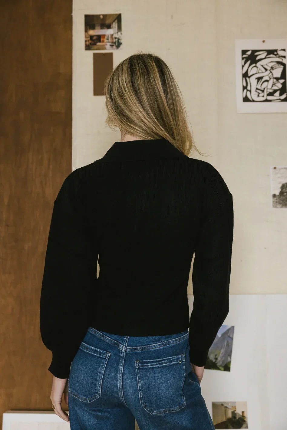 Gianna Ribbed Cardigan in Black FINAL SALE