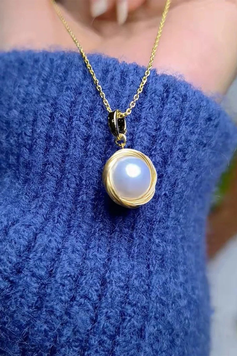 White Pearl Earrings Necklace Sets
