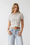 Kreyton Polka Dot Blouse in Cream FINAL SALE