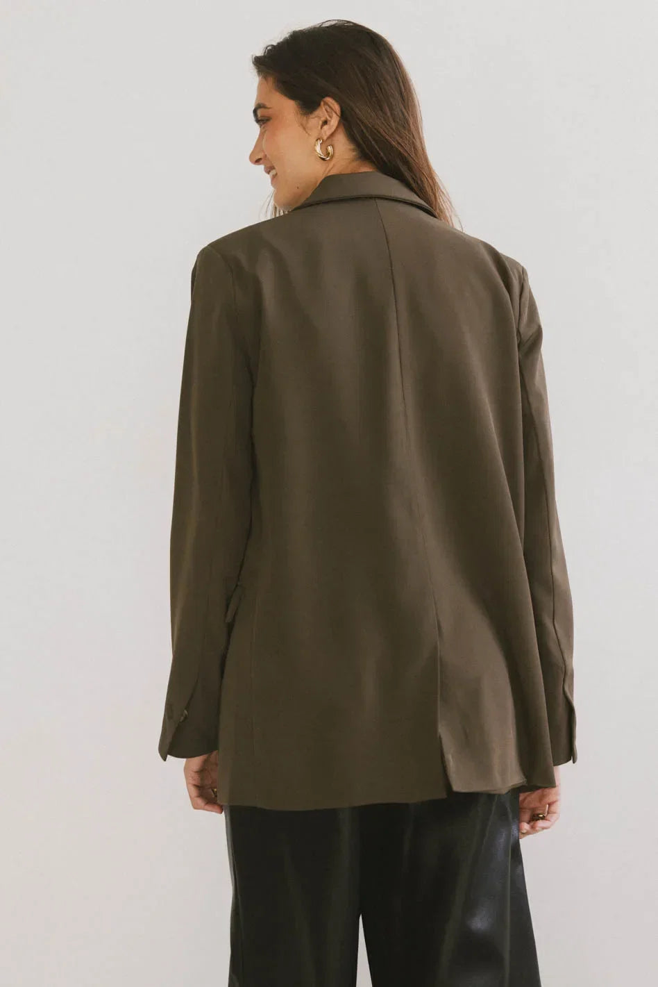 Crystal Blazer in Olive FINAL SALE
