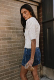 Erika Cable Knit Cardigan in Ivory FINAL SALE