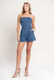 WEEKEND CRUSH DENIM ROMPER