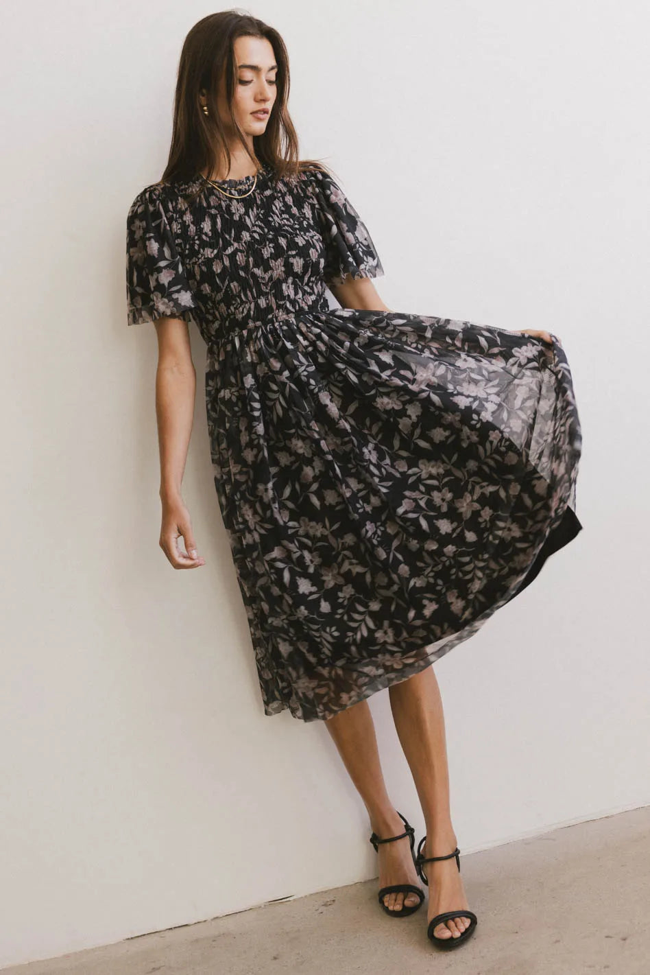 Sofia Midi Dress in Black FINAL SALE