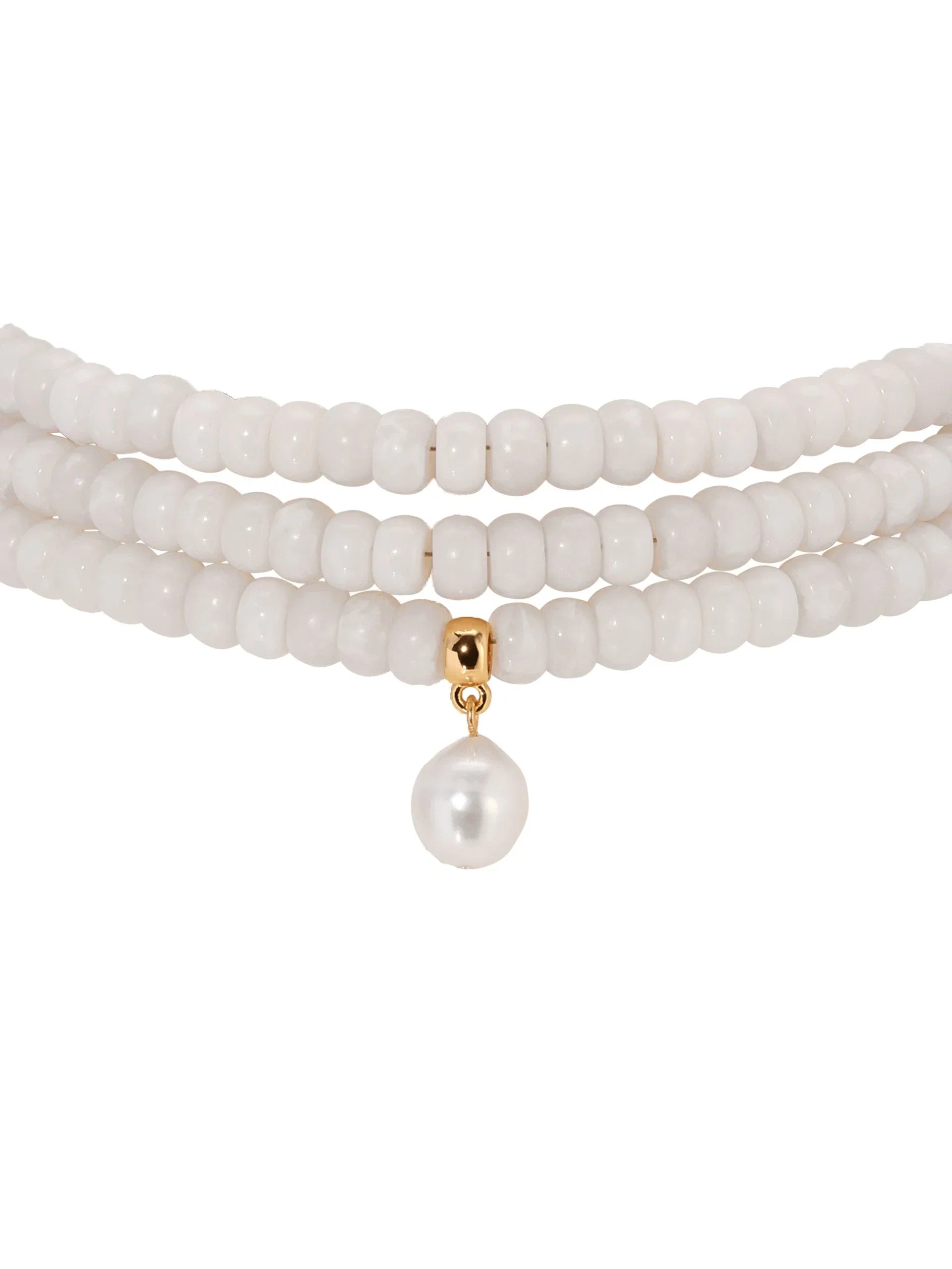 Marina Layers White Quartz Necklace