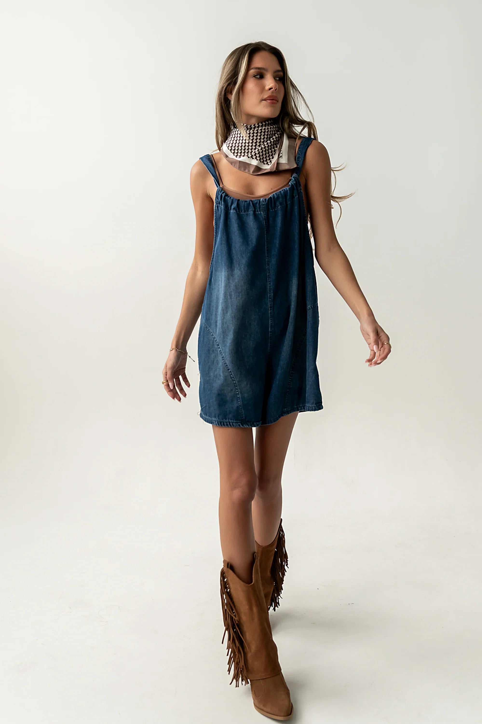 Deston Fringe Boots in Tan