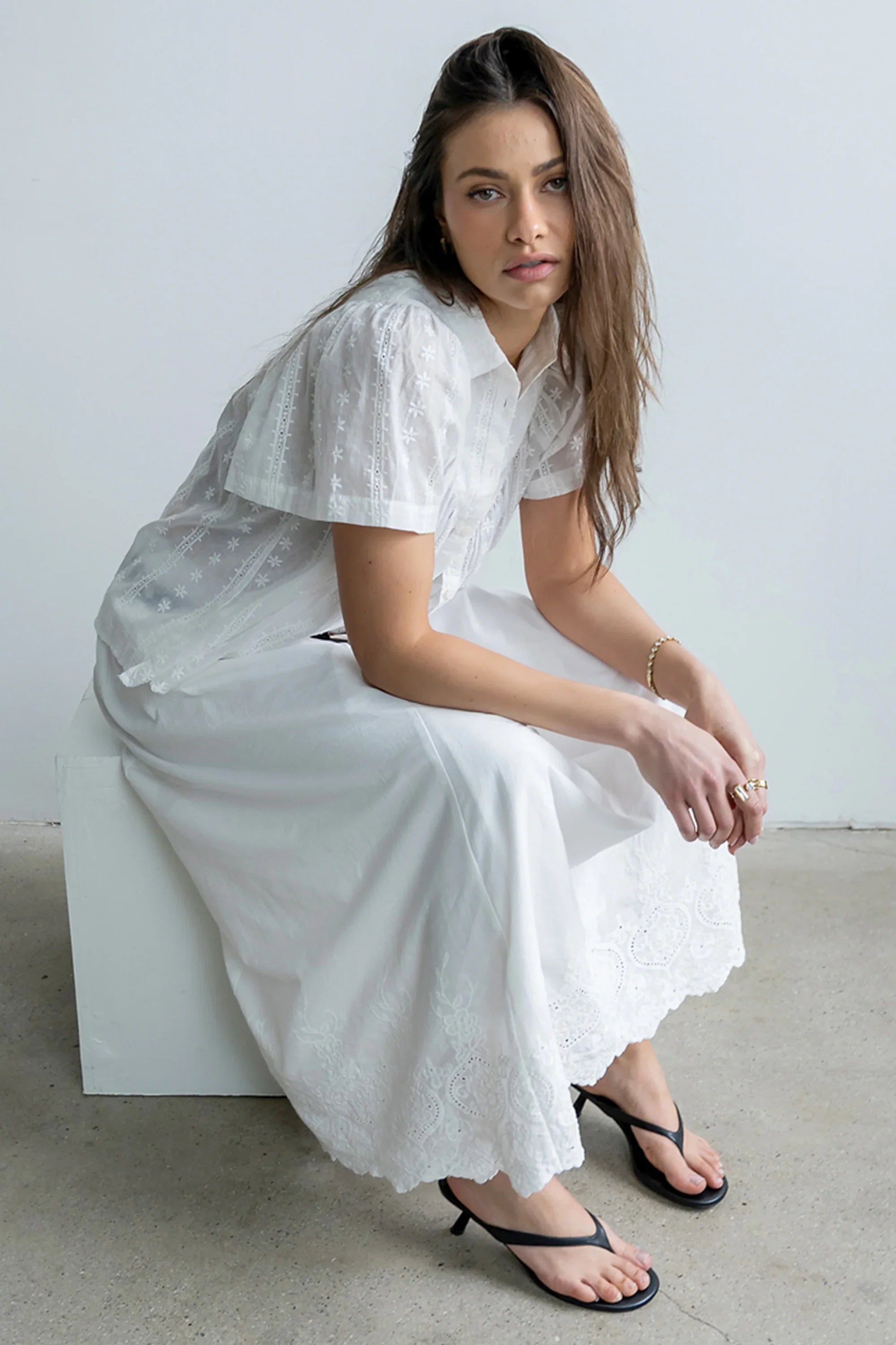Tina Sheer Button Up