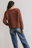 Juniper Textured Sweater in Berry FINAL SALE
