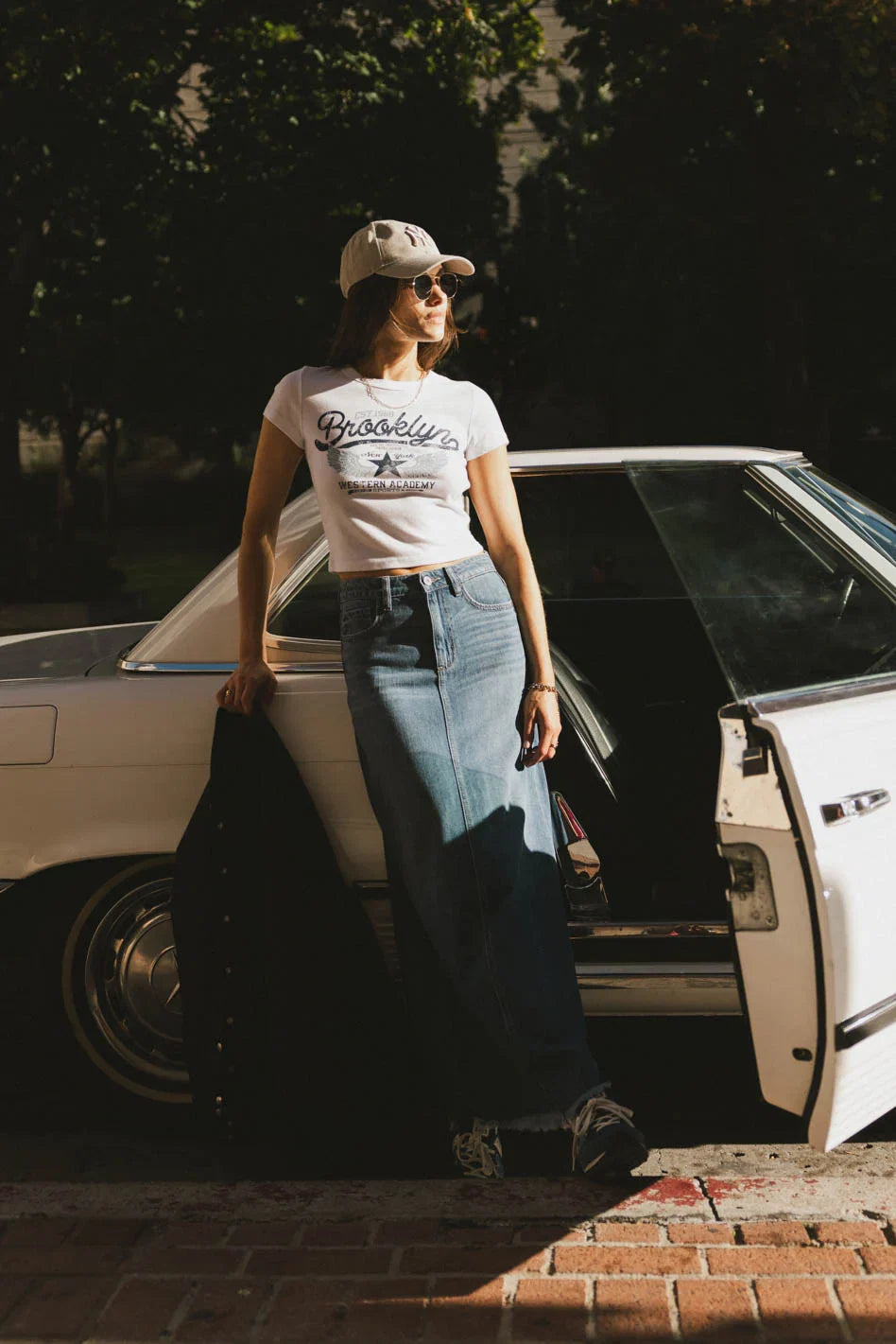 Heather Denim Maxi Skirt FINAL SALE