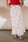Bastien Floral Skirt in Rust FINAL SALE