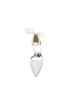 Pointed Toe Glitter Crystal Ribbons Faux Pearl Pumps