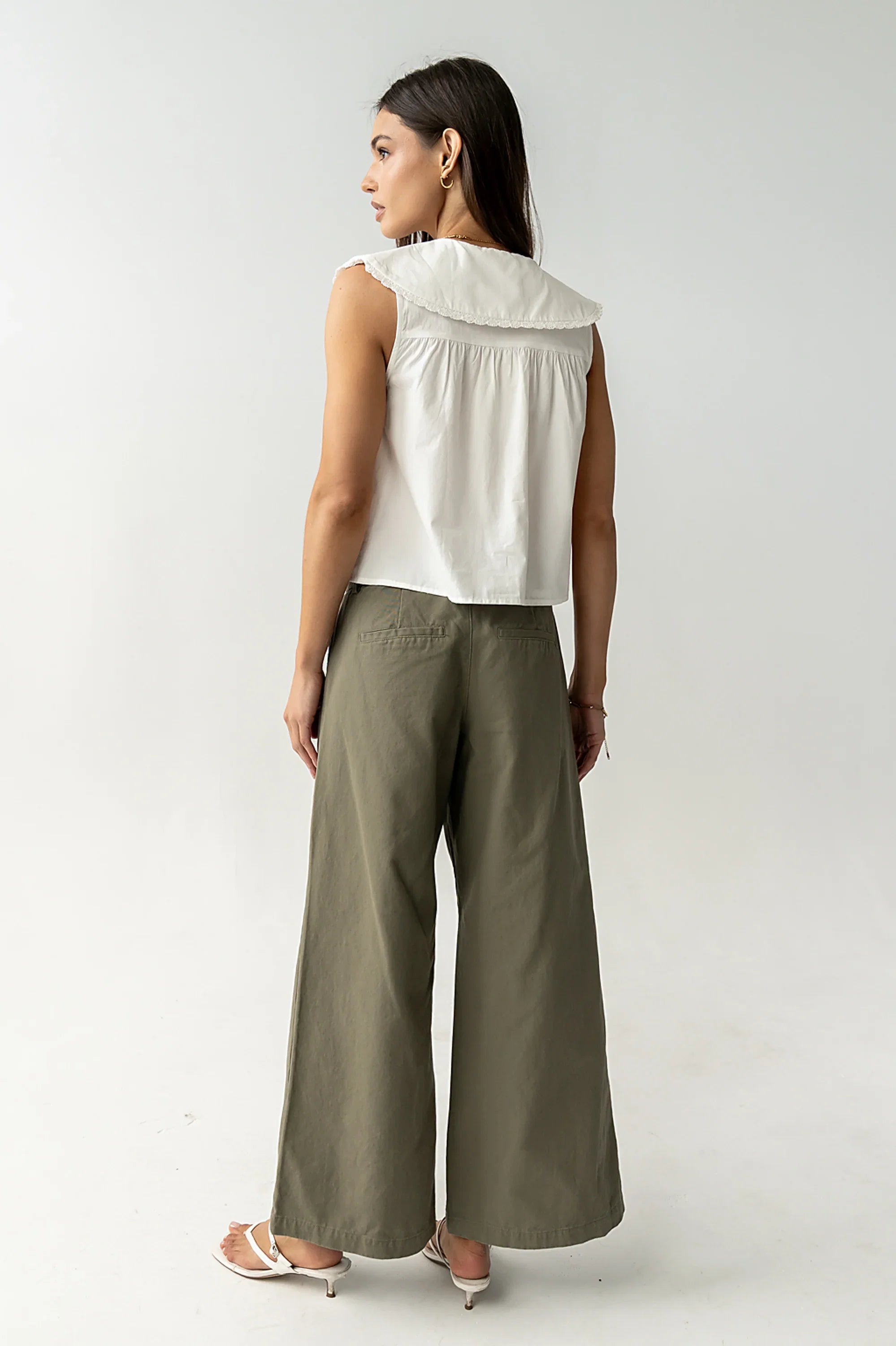 Jannah Wide Leg Pants in Olive