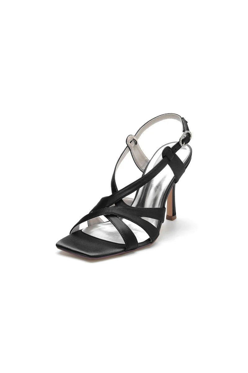 Open Toe Party Shoes with Satin