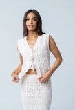 Joana Knit Vest in Ivory