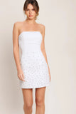 CITY TO COAST WHITE DENIM MINI DRESS
