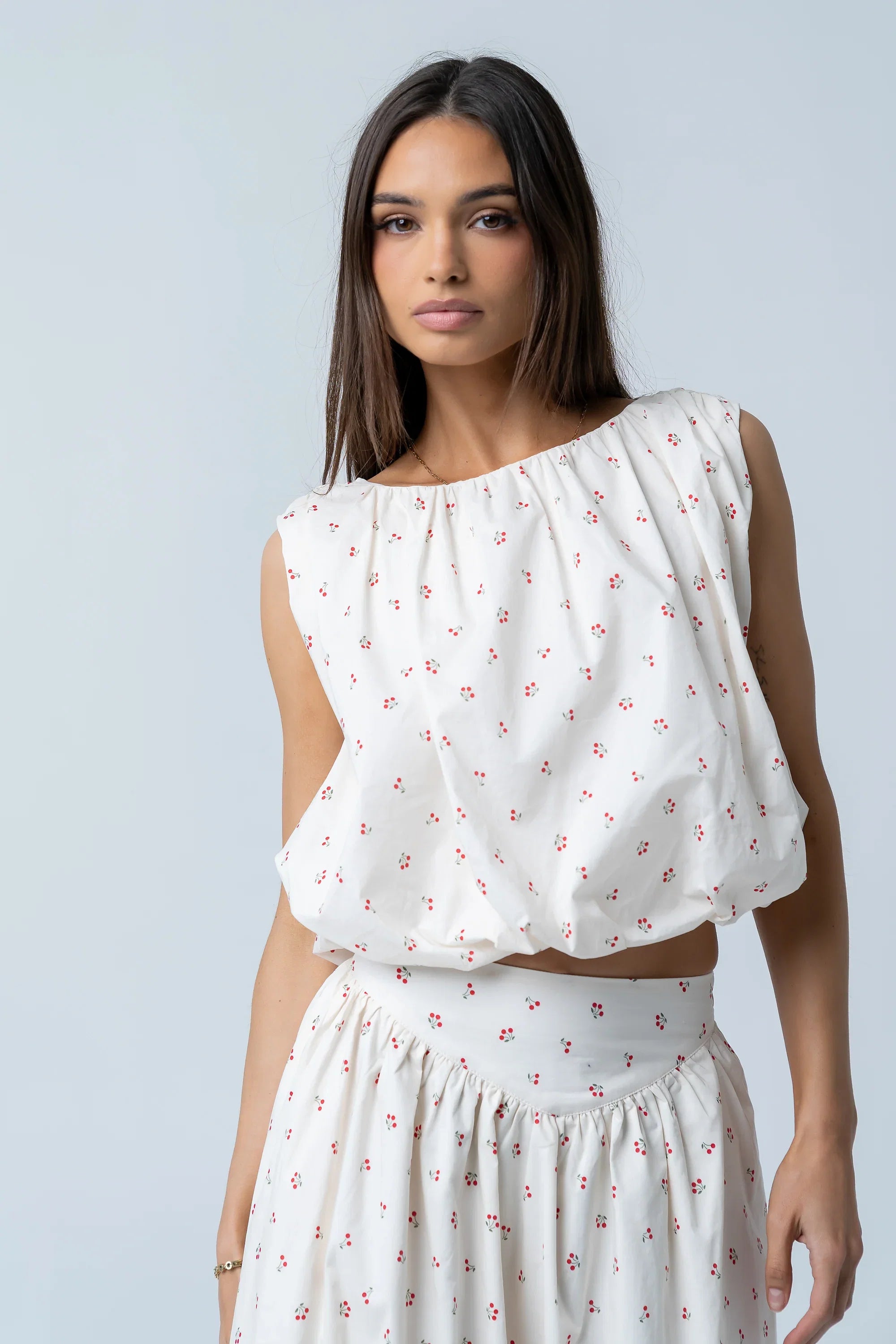 Tyla Cherry Sleeveless Blouse