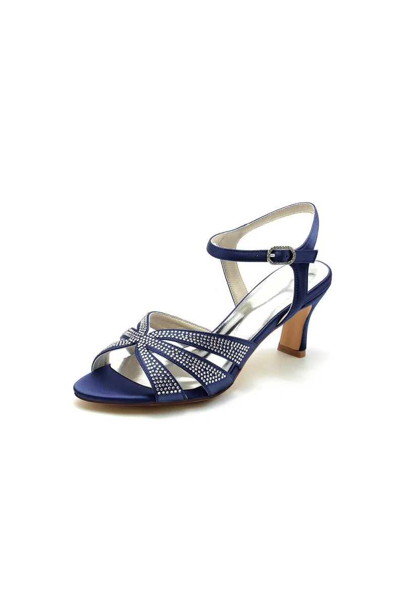 Glitter Crystal Wedding Sandals with Beaded