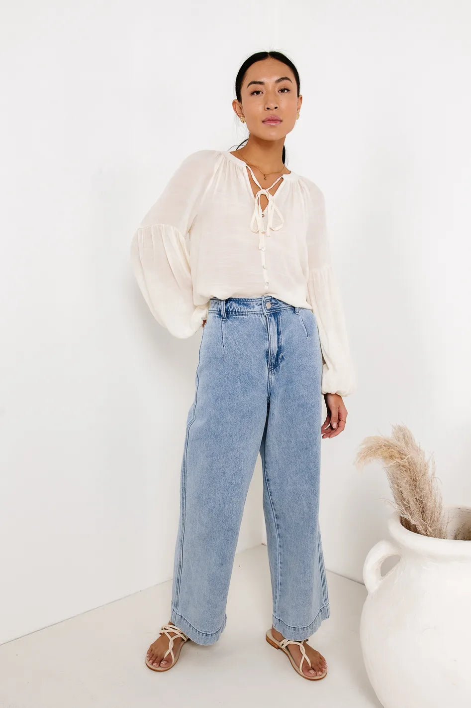 Head In The Clouds Blouse in Ivory FINAL SALE