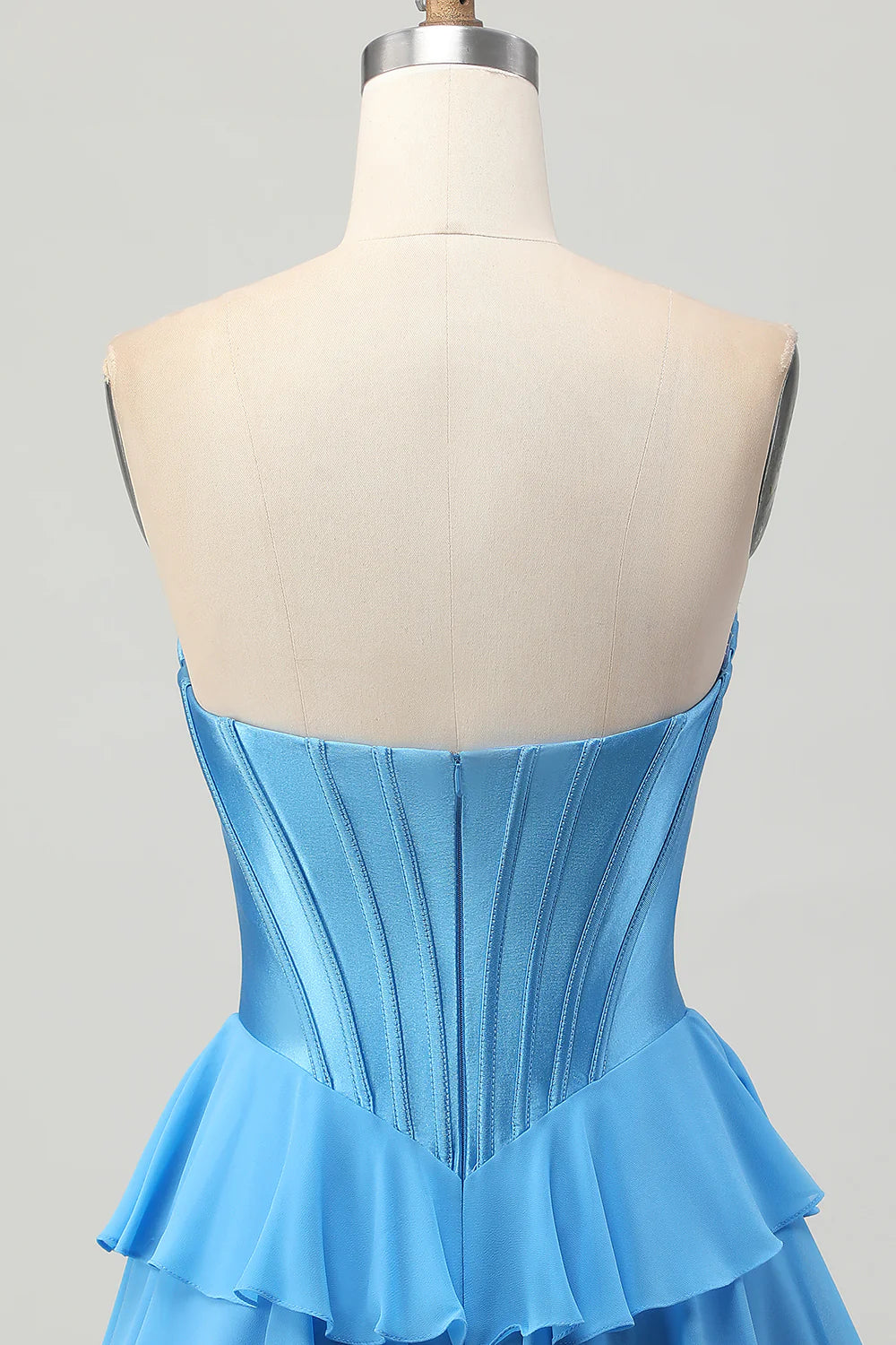 Yellow A line Sweetheart Corset Tiered Short Homecoming Dress