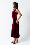 Kalani Velvet Maxi Dress in Burgundy FINAL SALE
