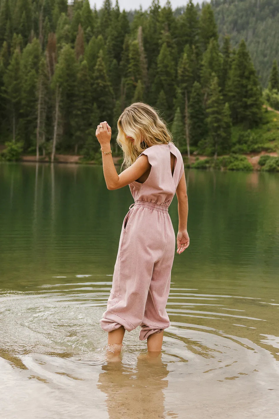 Weekend Warrior Jumpsuit in Pink FINAL SALE