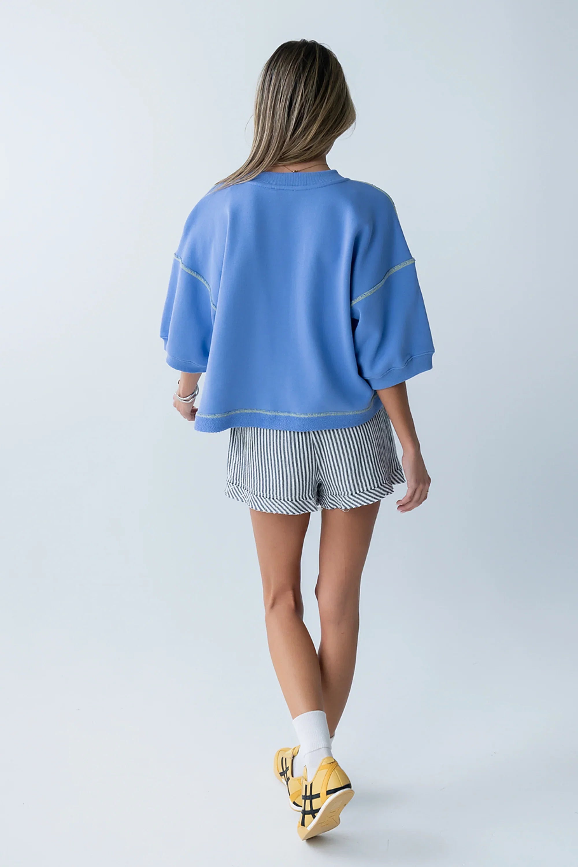 Liam Oversized Top in Blue