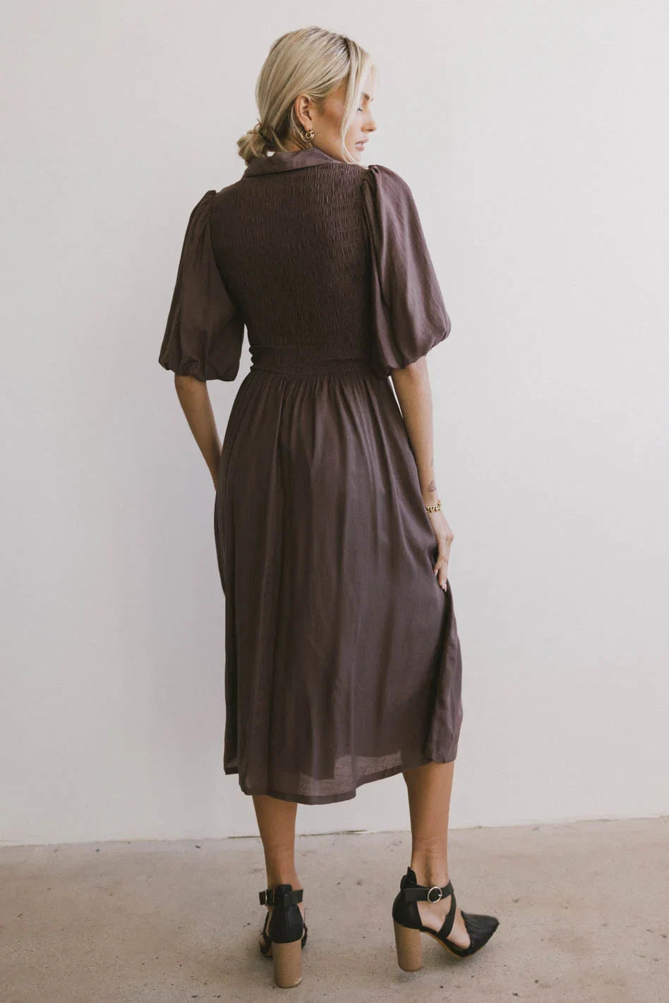 Belen Midi Dress in Mauve FINAL SALE