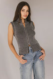 Monroe Zip Up in Grey FINAL SALE