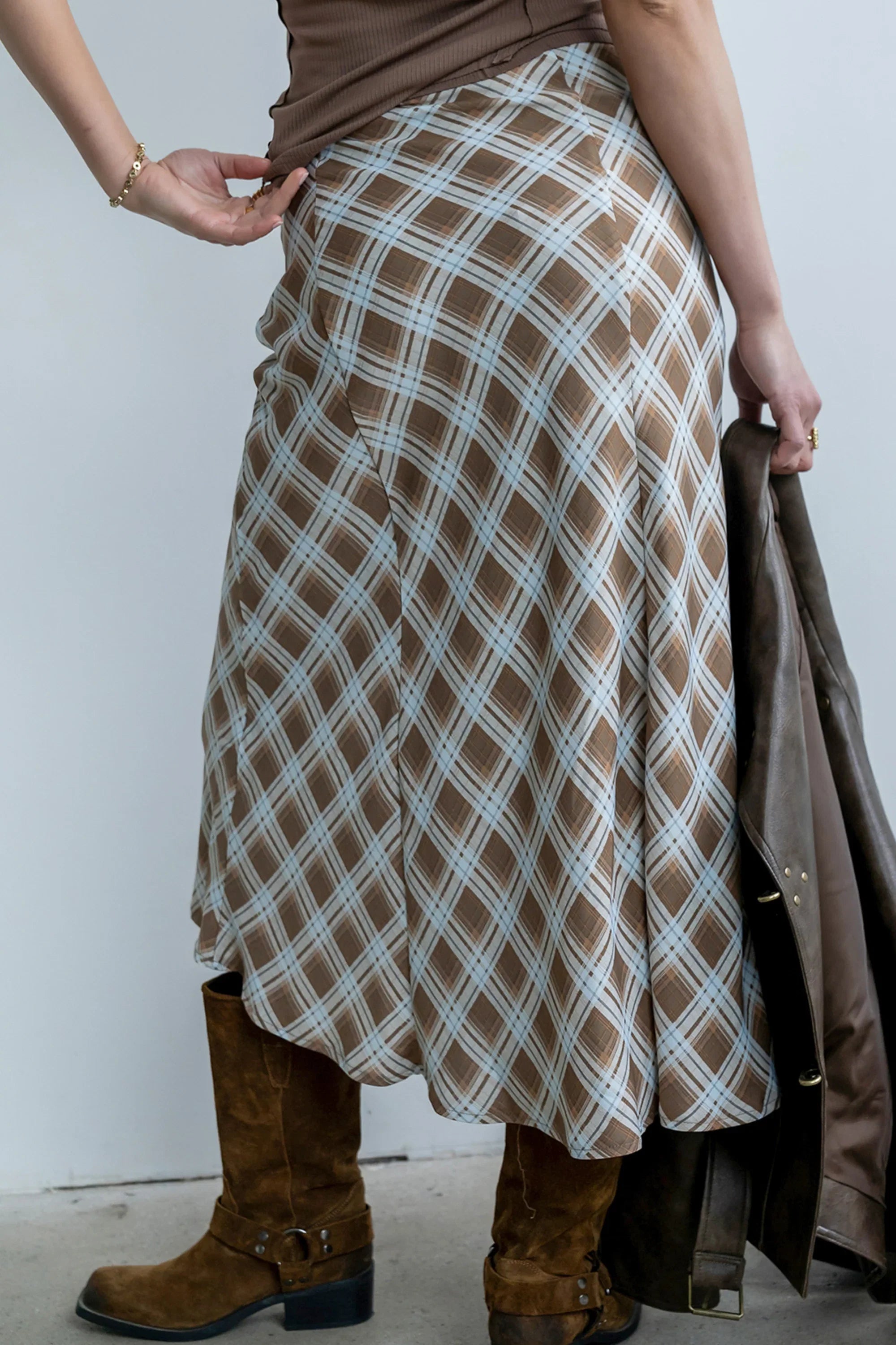 Zadie Plaid Maxi Skirt