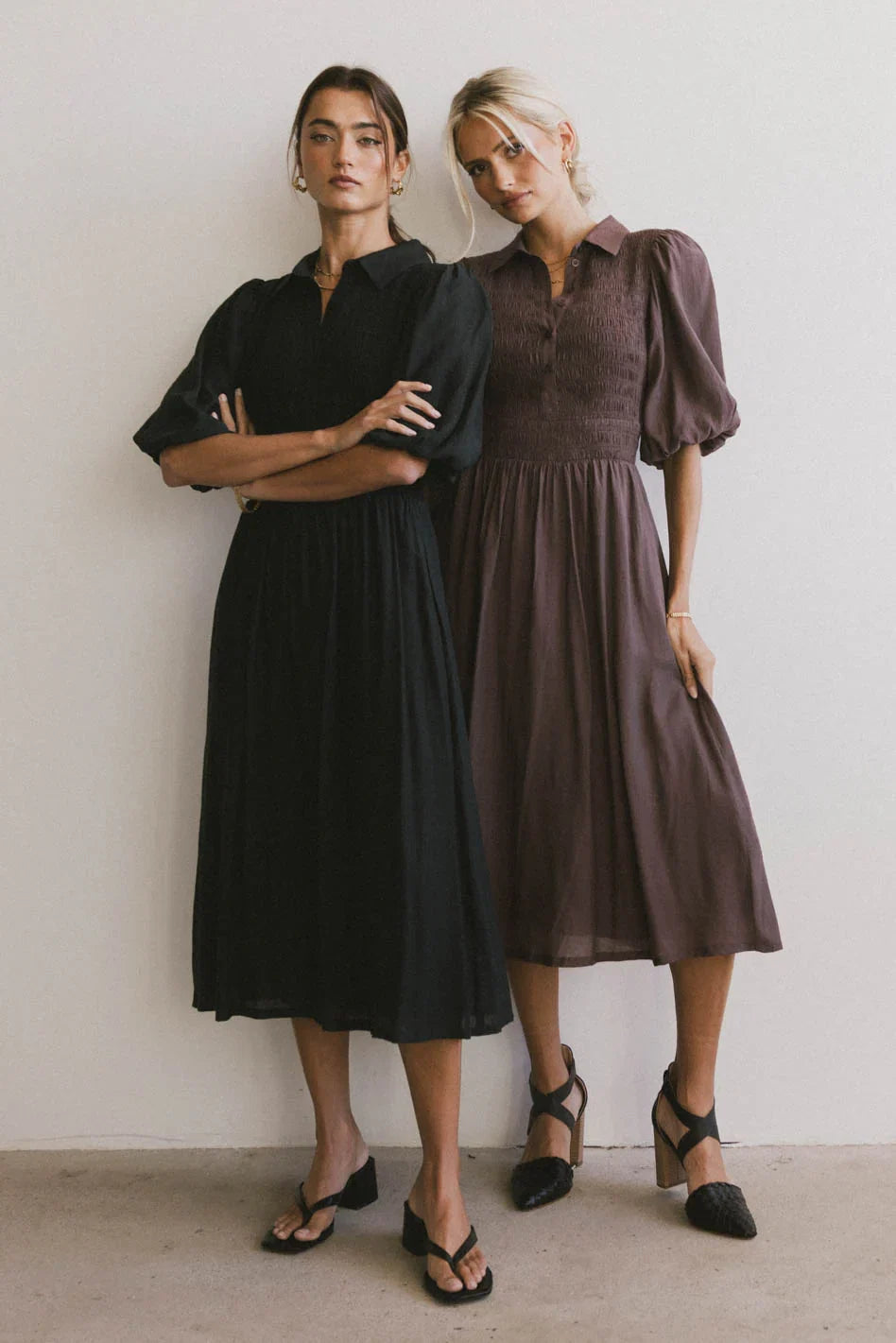 Belen Midi Dress in Mauve FINAL SALE