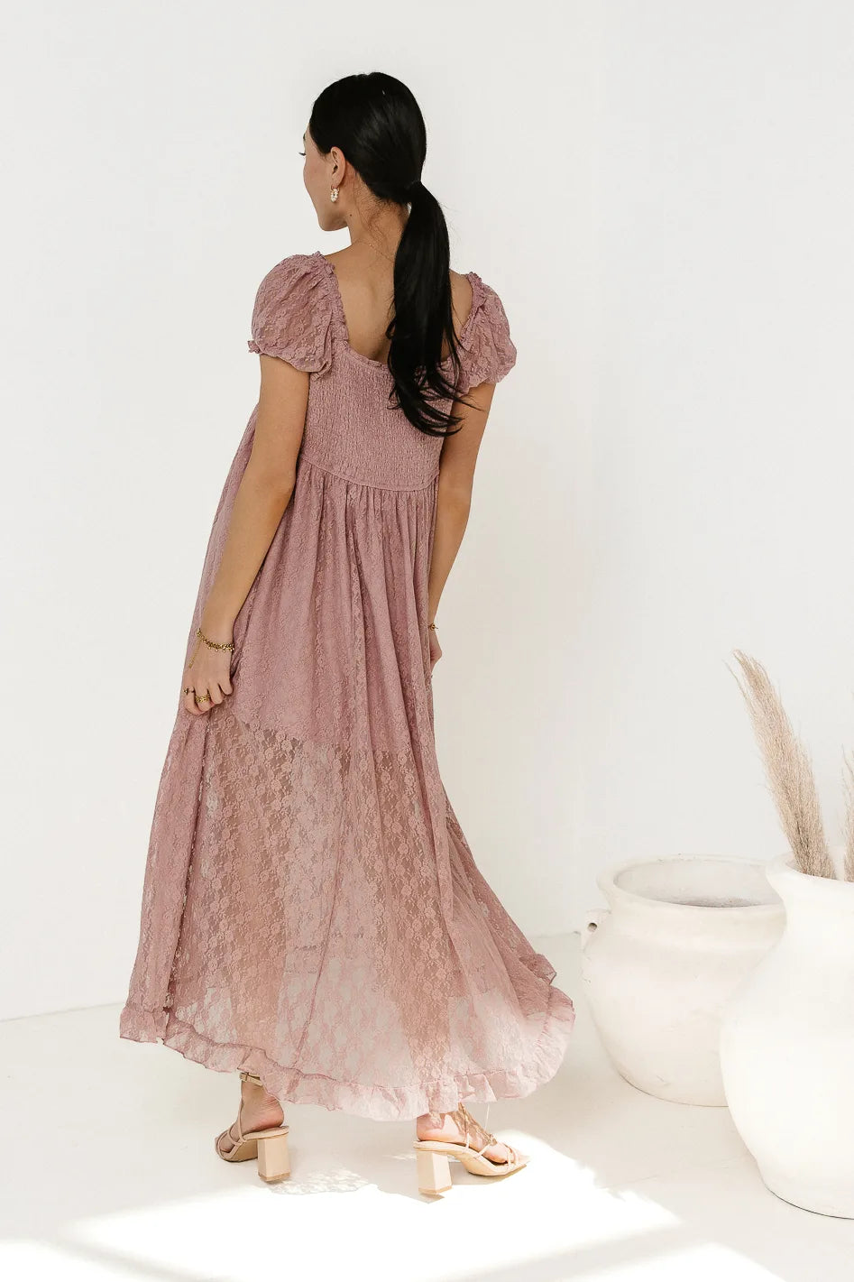 Bailey Lace Dress in Rose FINAL SALE